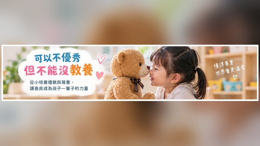 親愛的孩子，我允許你不優秀，但不允許你沒教養